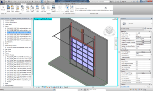 Revit family van sectionaaldeur met railsysteem