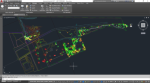 AutoCAD kaart met boomcondities